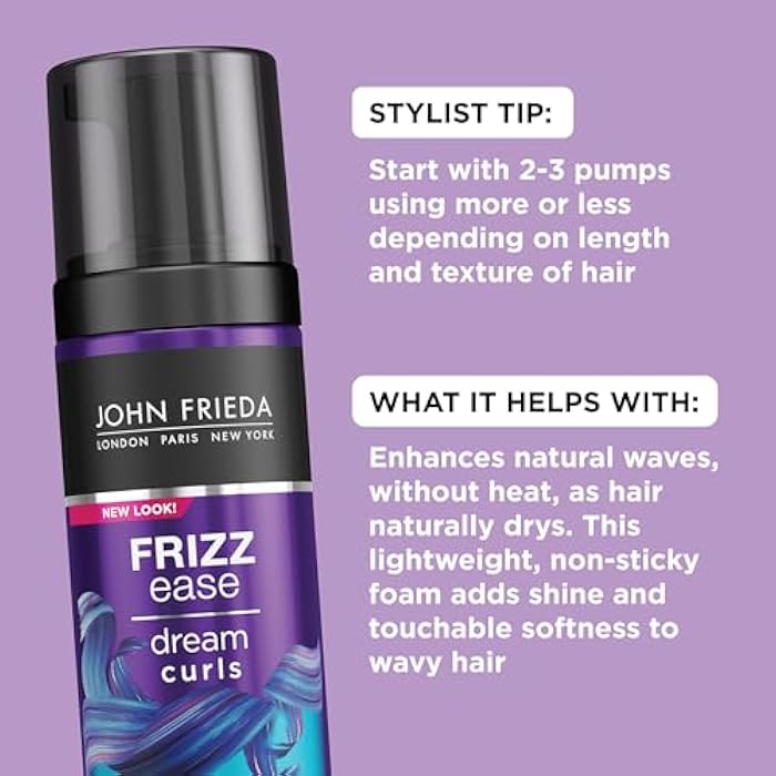 John Frieda Hair Styling Foam, Dream Curls Air Dry Waves, 5 Fl Oz - Image 3